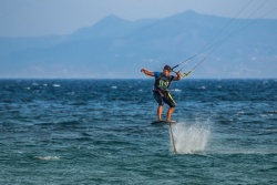 Tarifa, Spain - Kitesurfing Holiday Valdevaqueros Beach. Kitefoiling.
